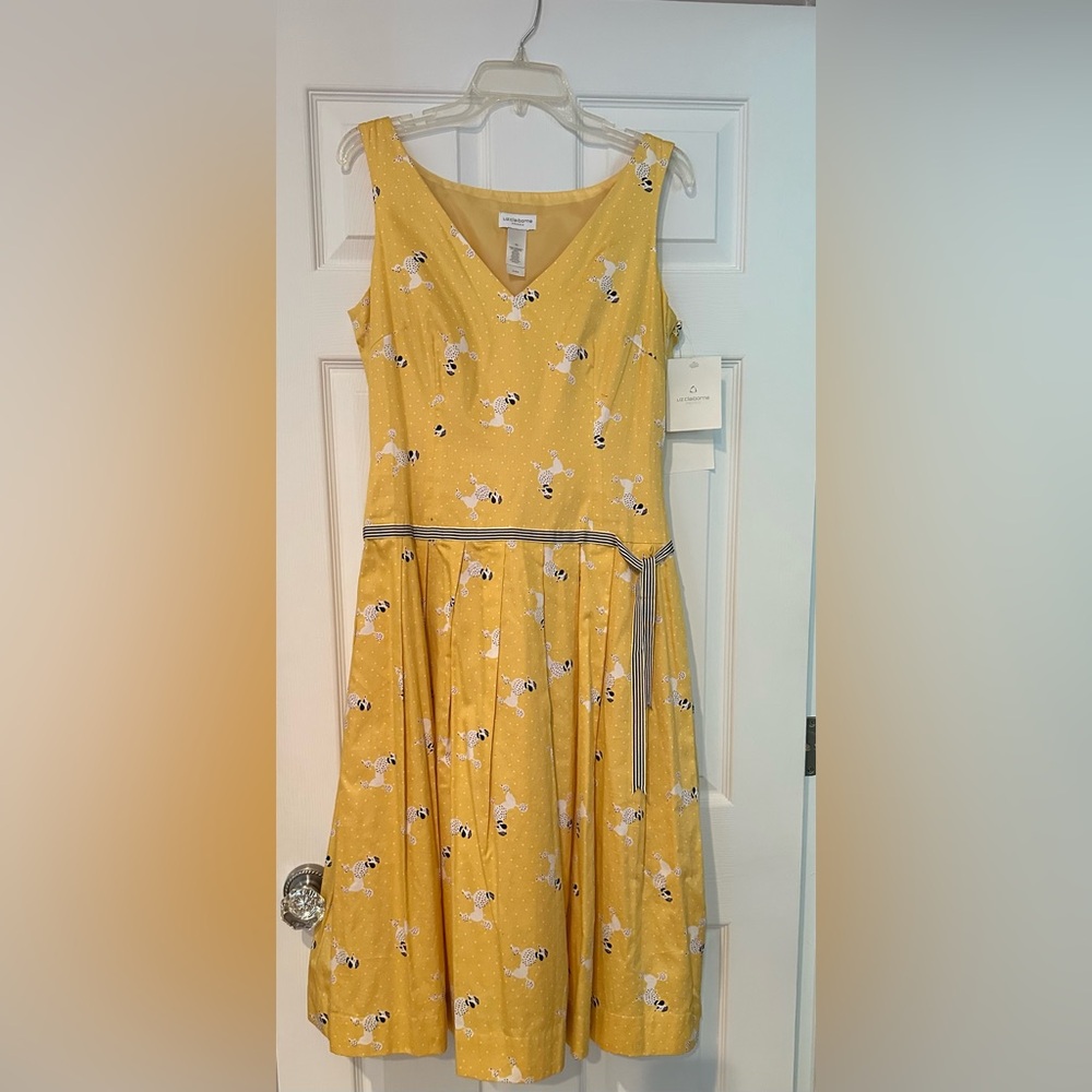 Vintage 90s Liz Claiborne dress Poodles